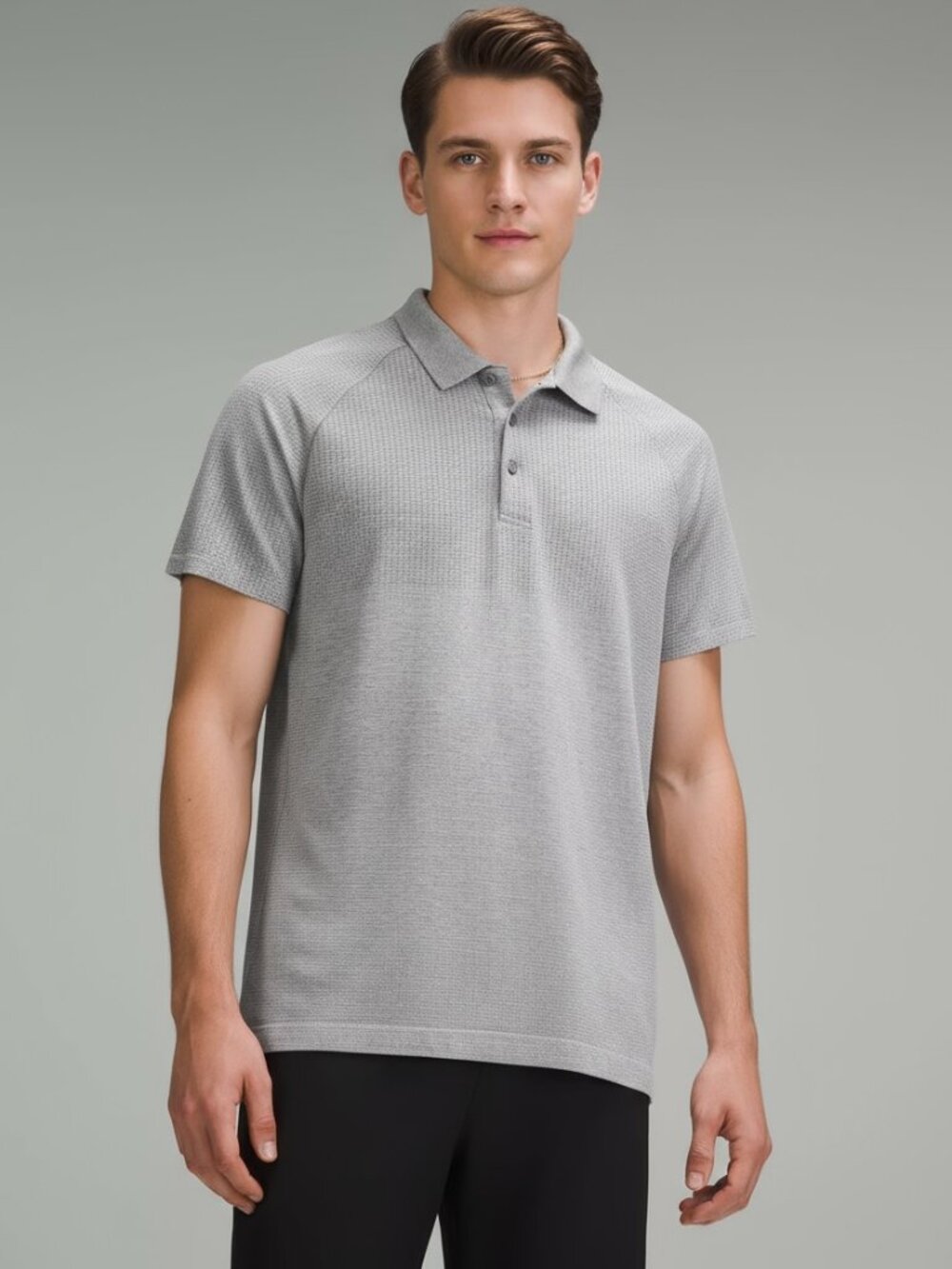 NWT LULULEMON Mens Metal Vent Tech Polo Shirt Slate Grey M L XL XXL $98